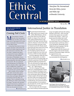 cover of 2019 winter/spring issue of ethics central