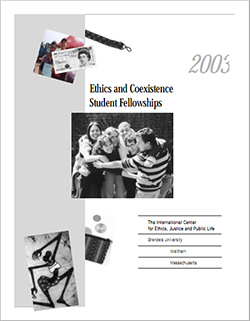 cover of "Ethics and Coexistence Student Fellowships"
