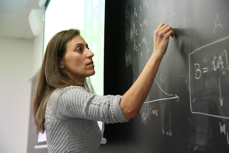 Maria-Eirini Pandelia teaches Quantitative Approaches to Biochemical Systems