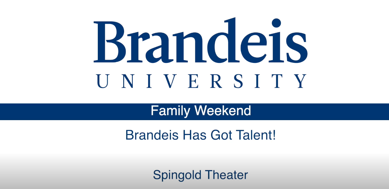  Video recording of Brandeis students and clubs performing during Family Weekend