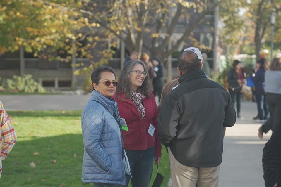 Families enjoying campus during family weekend 2022