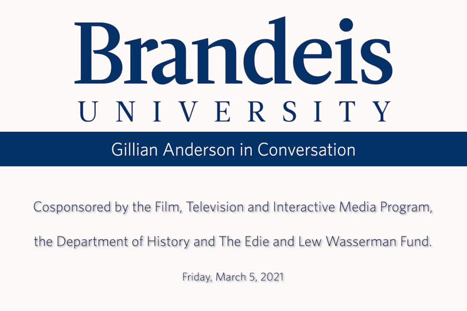 Title slide: Gillian Anderson in Conversation