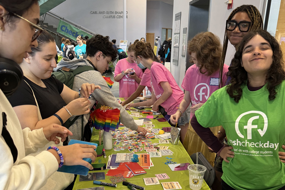 Pride Reps at the lgbtq mental health table