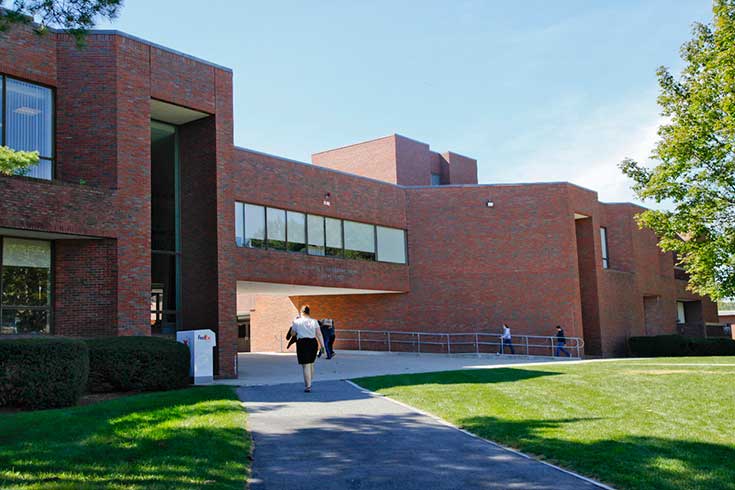 exterior view of usdan student center