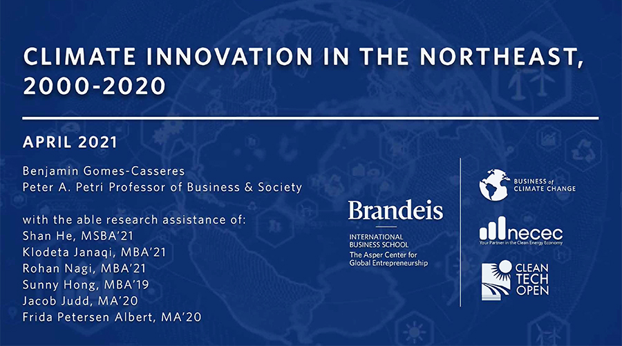 Climate Innovation in the Northeast, 2000-2020
