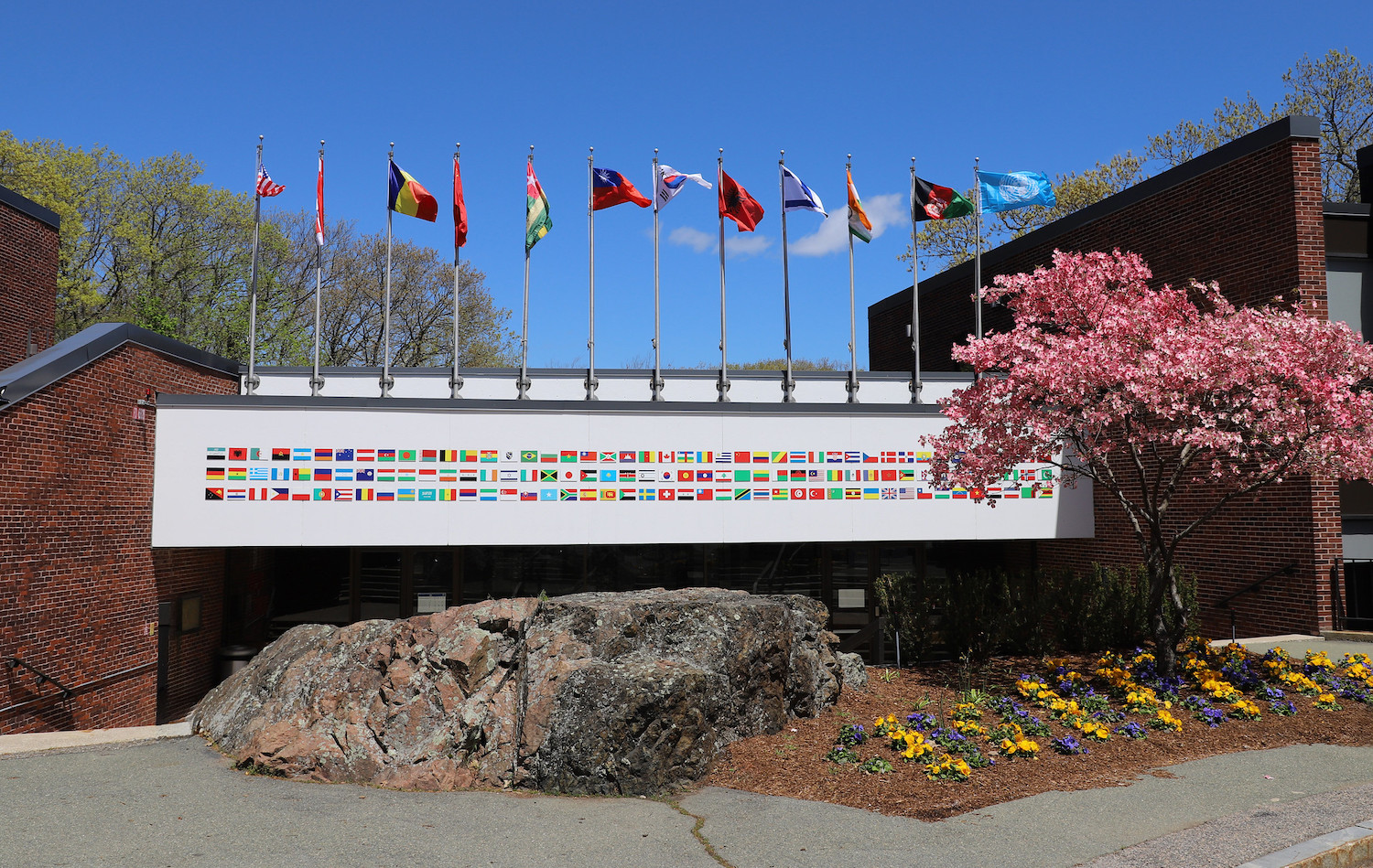 Sachar Building with Flags