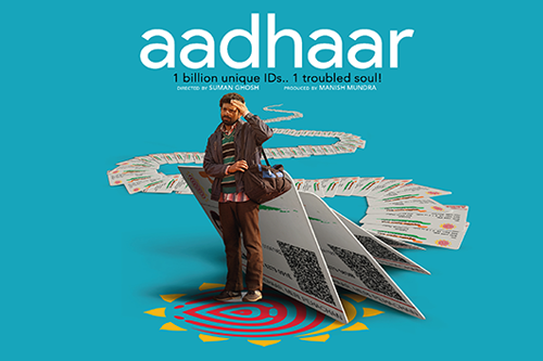 Movie poster: aadhaar, 1 billion unique IDs.. 1 troubled soul! 