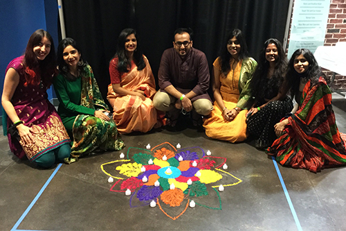 Students celebrating Diwali