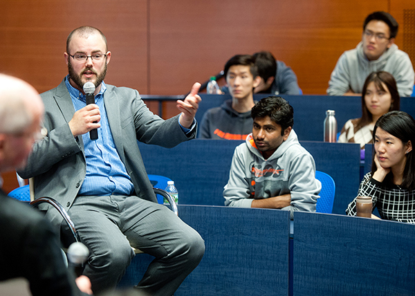 Panelist speaks at the event.