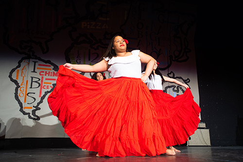 Students dancing at the Global Gala