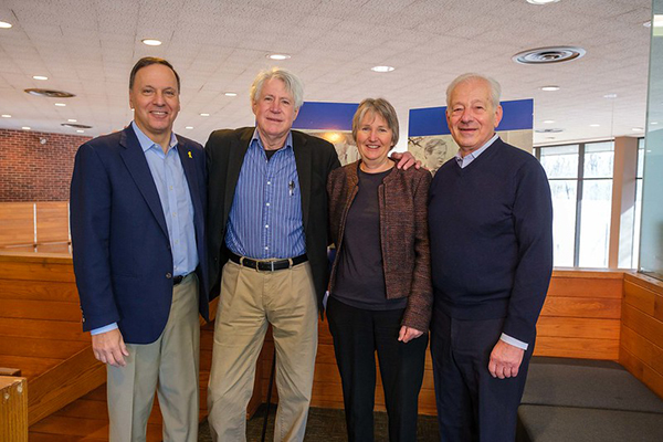 President Ron Liebowitz, Gary Jefferson, Katy Graddy, Peter Petri