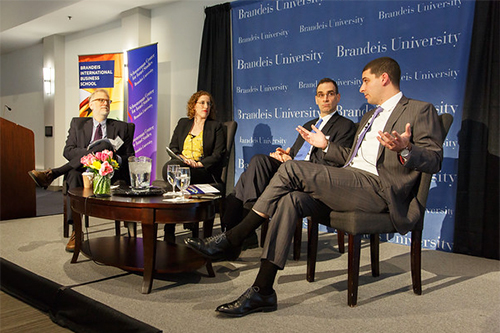 Panelists speak at the Schusterman conference.