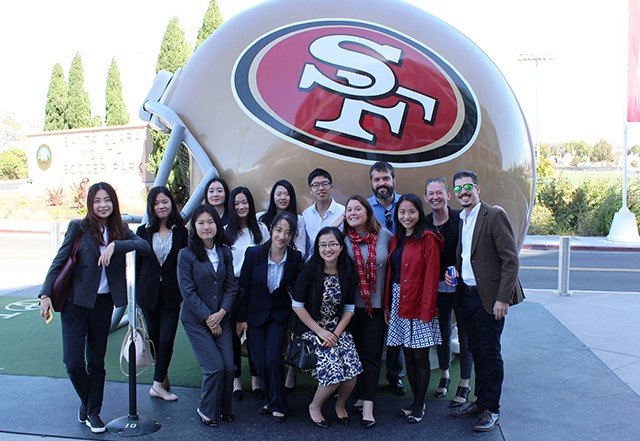 The San Francisco 49er's stadium was another stop during their industry trek.