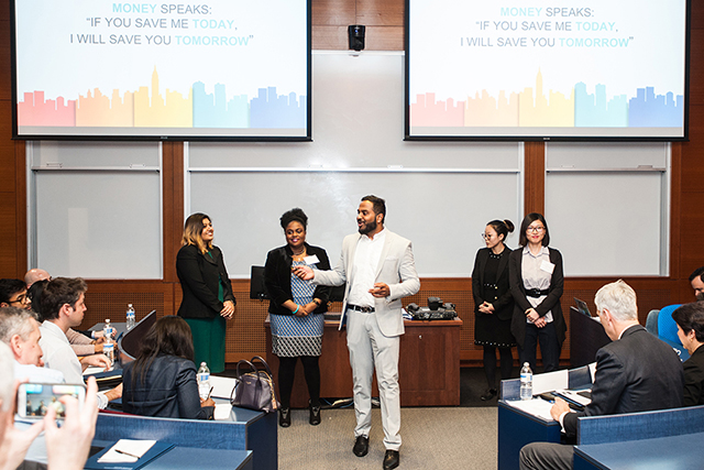 students presenting at three day startup competition