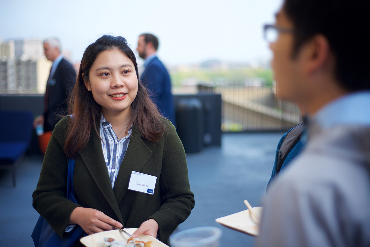 Student networking.