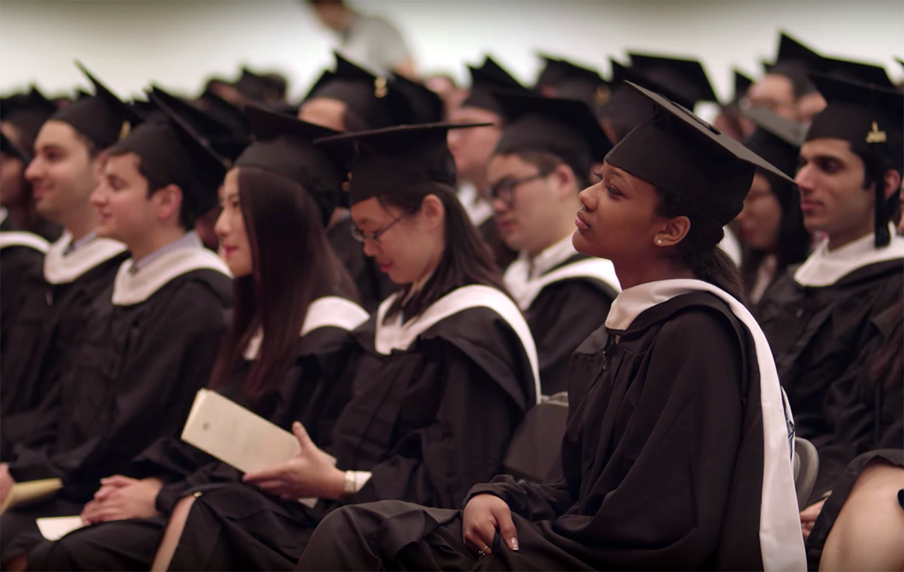 Students at the 2018 commencement ceremony