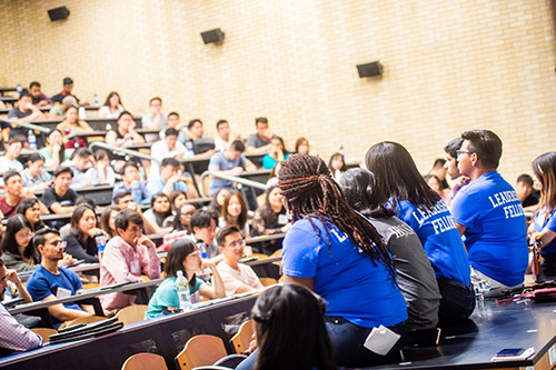 Leadership Fellow speaking during a panel