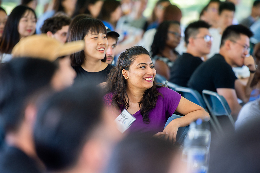 Students smiling