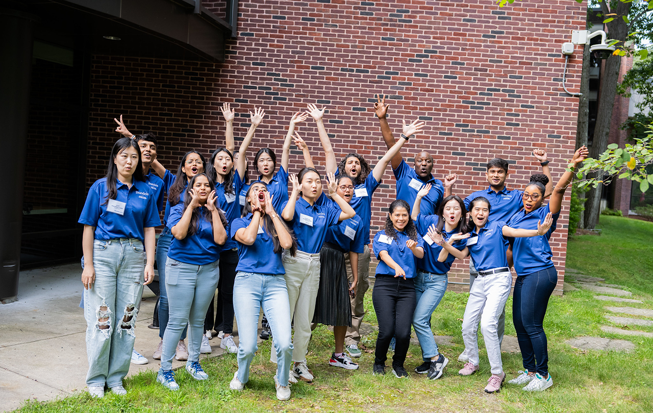 A group of people at Brandeis Orientation