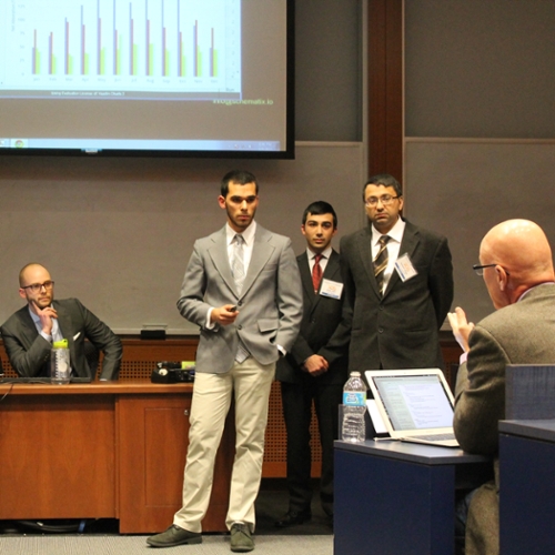 Students present to the judges.