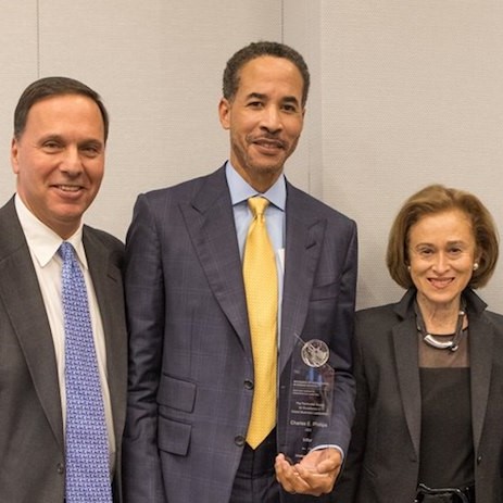 Charles Phillips with Ron Liebowitz and Barbara Perlmutter