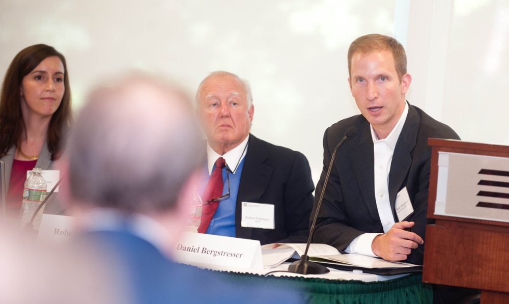 Dan Bergstresser (right) at the Municipal Finance Conference.