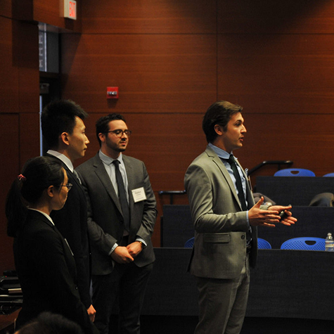 students presenting in Lee Hall