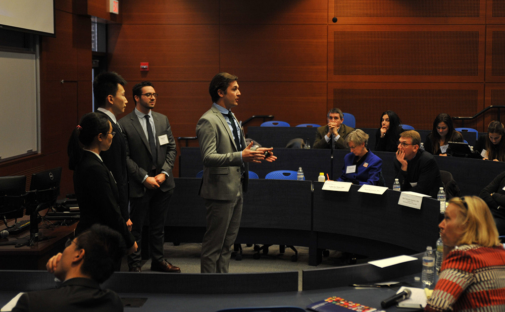 students presenting in Lee Hall