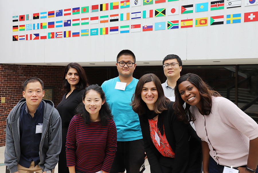 New PhD students outside Brandeis IBS.