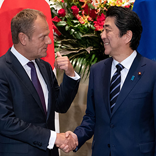  Japan and the European Union signed a comprehensive Economic Partnership Agreement on July 17.