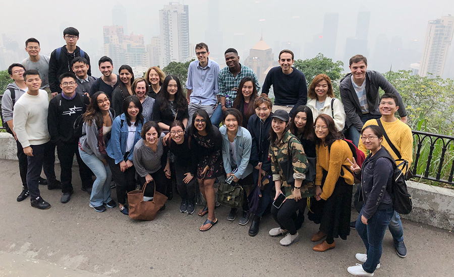 The fellows in Hong Kong in front of Victoria Peak.