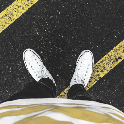 Person standing on the street.