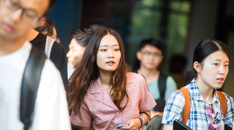 Students got the feel for campus during orientation.