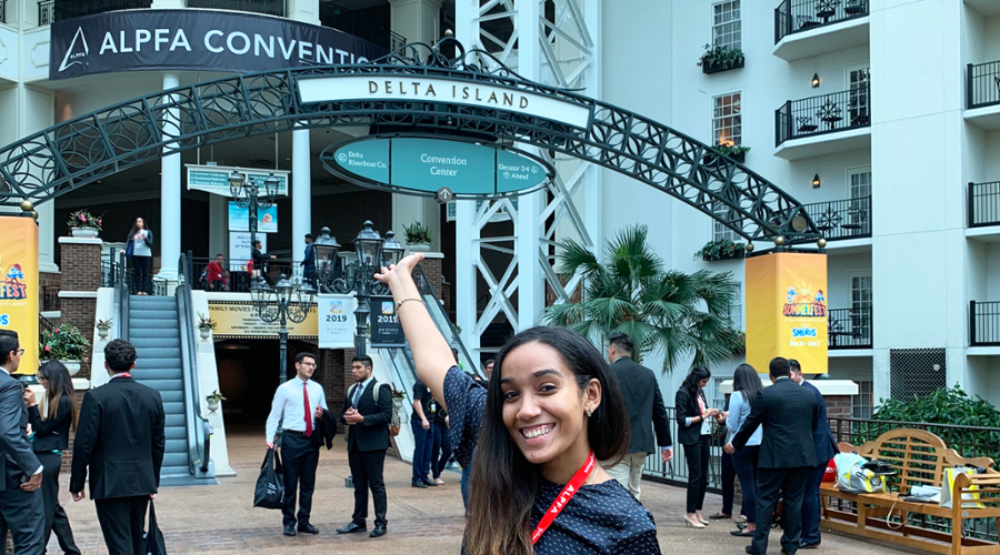 Arlenys Reyes '19, MA'20 had a plan for the national ALPFA conference, but was ready to take advantage of the unplanned opportunities that popped up.