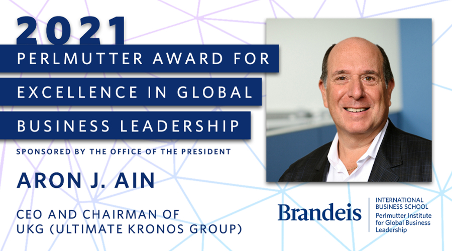 Aron J. Ain winner of the Perlmutter Award for Excellence in Global Business Leadership