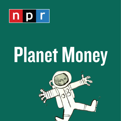 A graphic with an astronaut with George Washington's face in the helmet, with the NPR and PlanetMoney logos at the top.