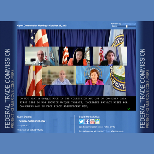 A screenshot of a virtual meeting of presenters.