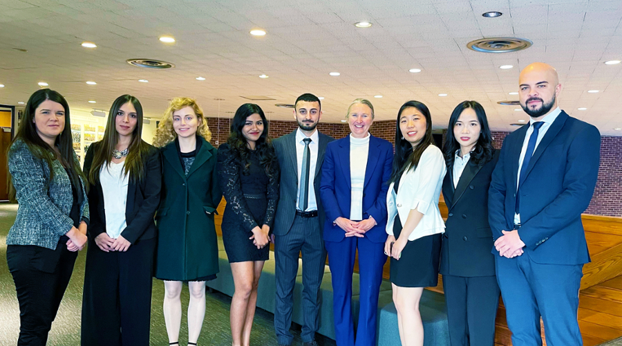 The International Business School commemorated the winter graduation of about 40 students, the first in-person graduation celebration since before the coronavirus pandemic.