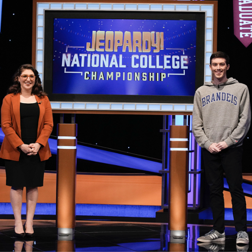 Joey Kornman ’23 competing in the Jeopardy! National College Championship.