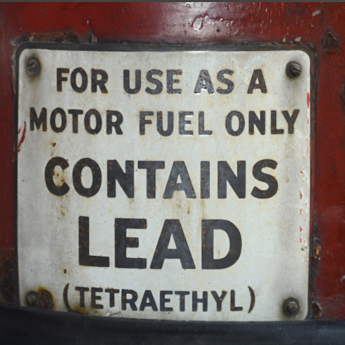 Red "Contains Lead" Warning Label