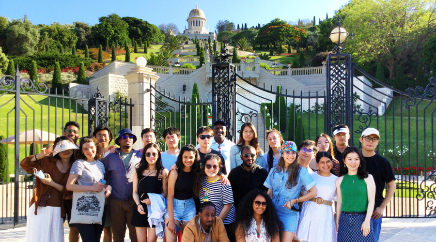 Hassenfeld fellows at Baha’i Gardens in Haifa, Israel.