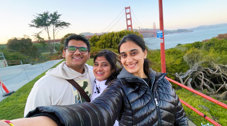 Ariha Jain, MSBA’24, right, during the Silicon Valley Industry Trek.