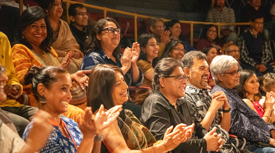 The crowd enjoying the performances.