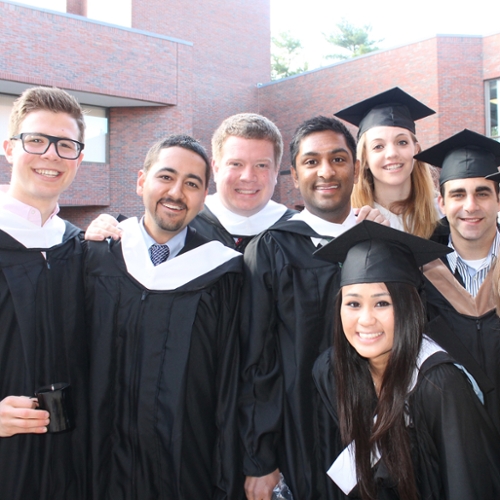 Students pose together after the Diploma Ceremony.