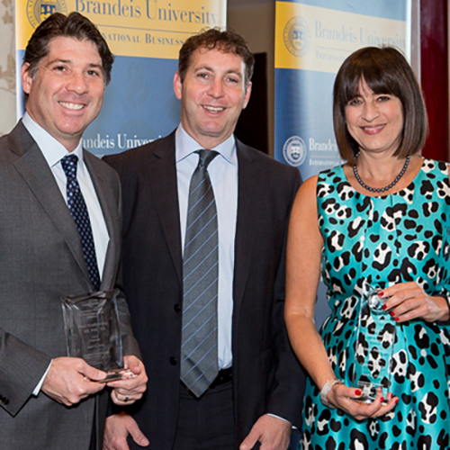 Diane Hessan, recipient of the 2014 Asper Award for Global Entrepreneurship, Leonard Asper ’86, and Paul Walborsky ’88, MA ’89, recipient of the Asper Alumni Entrepreneurship Award