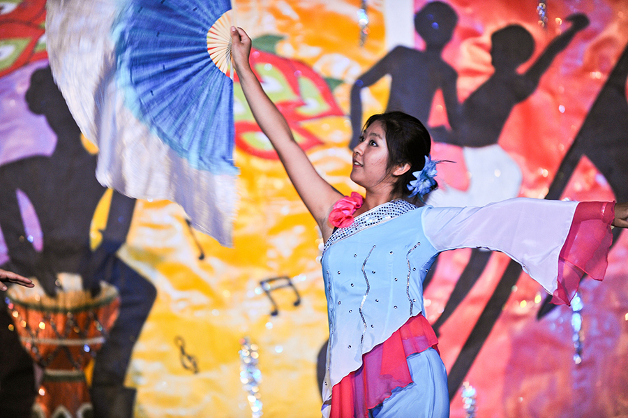 Woman dancing at the Gala.