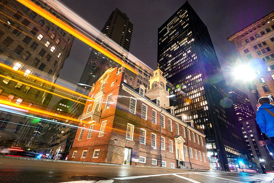 The Old State House is the oldest surviving public building in Boston, and now serves as a museum.