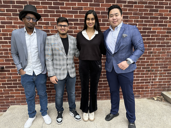 From left to right: George Nekwaya, Rohan Welankar, Ariha Jain, Darren Deng