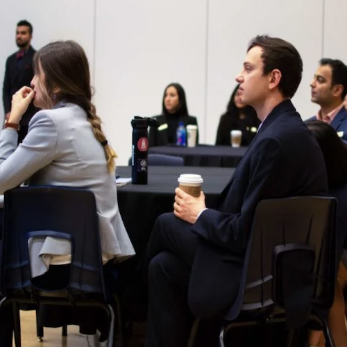 students at a case competition