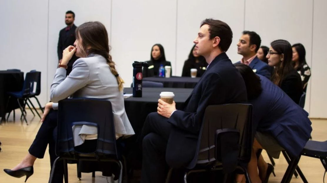 students at a case competition